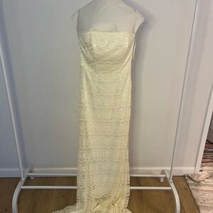 Lina Ivory Satin Gown